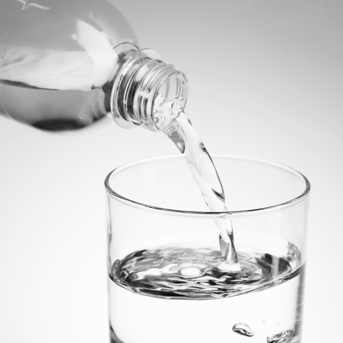 Water being poured into a glass