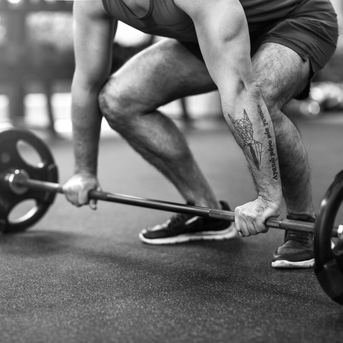 A person lifting a dumbbell